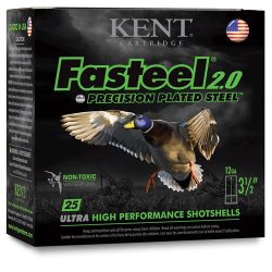 FASTEEL 2.0 PRECISION PLATED STEEL SHOTSHELLS - 12 GA, 3", 1-3/8OZ, 4 SHOT, 1300 FPS, 25/BX