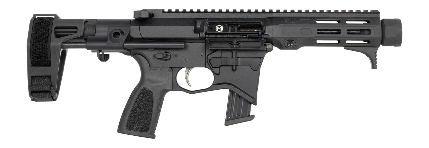 Maxim Defense  MD9 905 CQB 9mm Luger 5.50" Black Nitride Threaded Barrel, Black Anodized Aluminum Receiver w/Picatinny Rail, M-Rax/M-Slot Handguard, Black Polymer Maxim CQB Brace, Black Polymer Grip - Maxim Defense